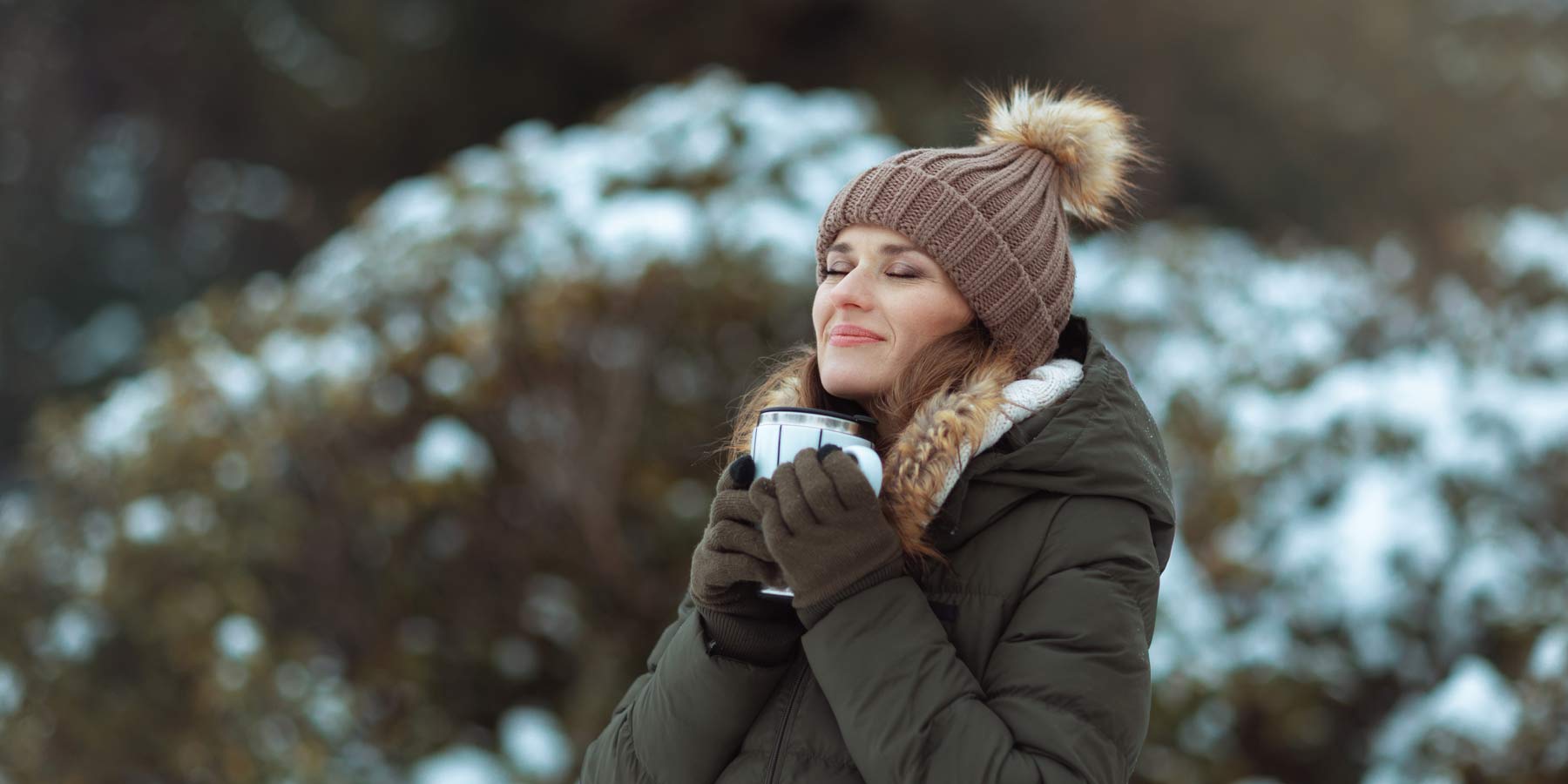 Woman at peace in nature