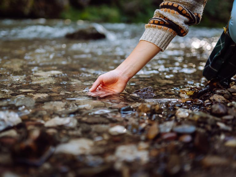 Relaxed woman enjoying nature
